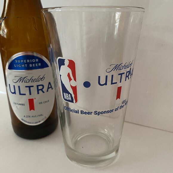 Michelob Ultra NBA Basketball 16oz Beer Drinking Glass Replacement for Set - Picture 5 of 7